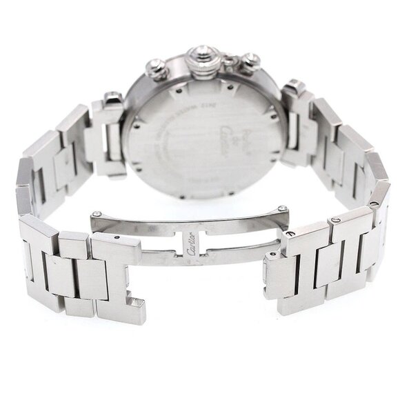 CARTIER Pasha C W31048M7 Chronograph Silver Dial Automatic Boy's Watch - Picture 4 of 6